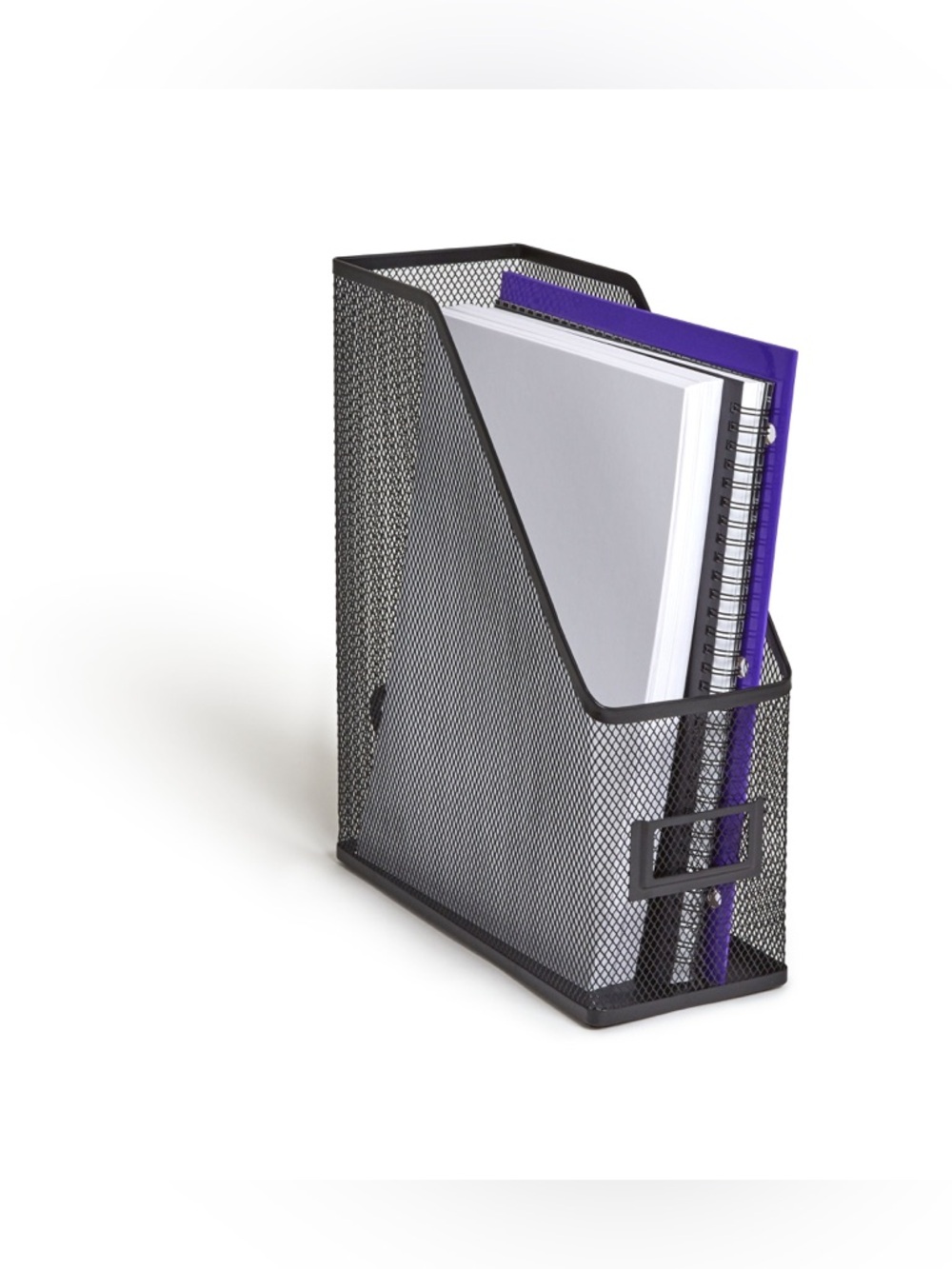 NEW! Tru Red Metal Magazine File Organizer Holder Matte Black Handle 1000 Sheets